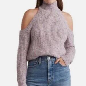 ASTR The Label Women's Lavender Open Shoulder Sweater Pullover Size XL NWOT